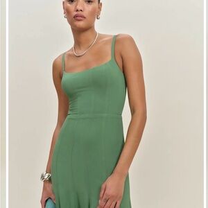 Reformation Eredania dress in mint green